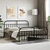 Image de vidaXL Cadre de lit métal sans matelas avec pied de lit noir 180x200cm 353657
