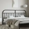 Image de Tête De Lit De Remplacement Métal Noir 200 Cm Vidaxl