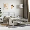 Image de Cadre De Lit Métal Sans Matelas Et Tête De Lit Blanc 120x190 Cm Vidaxl