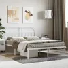 Image de Cadre De Lit Métal Sans Matelas Et Tête De Lit Blanc 140x190 Cm Vidaxl