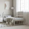 Image de vidaXL Cadre de lit métal avec tête de lit-pied de lit blanc 90x190 cm 353694