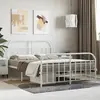 Image de Cadre De Lit Métal Sans Matelas Et Pied De Lit Blanc 140x200 Cm Vidaxl