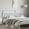 Image de Tête De Lit De Remplacement Métal Blanc 200 Cm Vidaxl