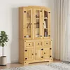 Image de vidaXL Buffet Corona marron 112x43x196 cm bois massif pin mexicain 355085