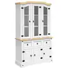 Image de Vidaxl buffet haut corona blanc 112x43x196 cm bois massif pin mexicain