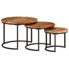 Image de Tables Gigognes 3 Pcs Bois Massif D'acacia Vidaxl