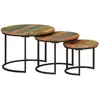Image de Tables Gigognes 3 Pcs Bois Massif De Récupération Vidaxl