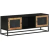 Image de Meuble Tv 110x30x40 Cm Bois Massif De Manguier Et Fer Vidaxl