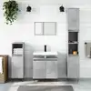 Image de Ensemble D'armoires De Salle De Bain 3 Pcs Gris Béton Vidaxl