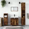 Image de Ensemble D'armoires De Salle De Bain 3 Pcs Chêne Fumé Vidaxl