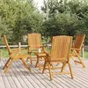 Image de vidaXL Salon de jardin 5 pcs bois massif de teck 3187812