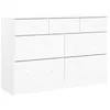 Image de Commode Alta Blanc 112x35x73 Cm Bois Massif De Pin Vidaxl