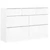 Image de Vidaxl commode alta blanc 112x35x73 cm bois massif de pin
