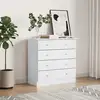 Image de Commode Alta Blanc 77x35x73 Cm Bois Massif De Pin Vidaxl