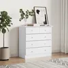 Image de Commode - ALTA - Blanc - Bois massif de pin - 5 tiroirs - 77x35x73 cm