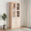 Image de Vitrine En Verre Alta 77x35x186,5 Cm Bois De Pin Massif Vidaxl