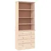Image de Vidaxl bibliothèque avec tiroirs alta 77x35x186,5cm bois massif de pin