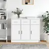 Image de Buffet Blanc 91x28x75 Cm Bois D'ingénierie Vidaxl