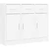 Image de Vidaxl buffet blanc 91x28x75 cm bois d'ingénierie