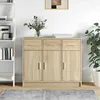 Image de vidaXL Buffet chêne sonoma 91x28x75 cm bois dingénierie 823011