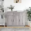 Image de Buffet Sonoma Gris 91x28x75 Cm Bois D'ingénierie Vidaxl