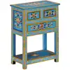 Image de Buffet Turquoise 55x30x76 Cm Bois Massif De Manguier Vidaxl