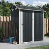 Image de Abri De Jardin Anthracite 192 X 152,5 X 237 Cm Acier Galvanisé Vidaxl