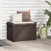 Image de Boîte De Rangement Jardin Coussin De Siège Marron 125 L Pp Vidaxl