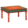 Image de Table Basse Orange Bois De Manguier Massif Peint À La Main Vidaxl