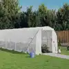 Image de Serre Avec Cadre En Acier Blanc 32 M² 16x2x2 M Vidaxl