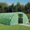 Image de vidaXL Serre avec cadre en acier vert 40 m² 10x4x2 m polytunnel serre à cadre froid serre pour tomate serre de jardin 3188064