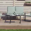 Image de Table De Jardin Anthracite 55x40x37 Cm Acier Vidaxl