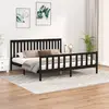 Image de Cadre De Lit Sans Matelas Noir 200x200 Cm Bois Massif De Pin Vidaxl