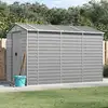 Image de Abri De Jardin Gris Clair 191 X 300 X 198 Cm En Acier Galvanisé Vidaxl