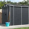 Image de Abri De Jardin Anthracite 191x640x198 Cm Acier Galvanisé Vidaxl