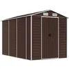 Image de Abri De Jardin Marron 191 X 300 X 198 Cm En Acier Galvanisé Vidaxl