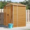 Image de Abri De Jardin Marron Clair 191x130x198 Cm Acier Galvanisé Vidaxl