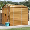 Image de vidaXL Abri de jardin marron clair 191x215x198 cm acier galvanisé rangement de jardin abri à outils de jardin 3188276