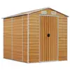 Image de Vidaxl abri de jardin marron clair 191 x 215 x 198 cm en acier galvanisé