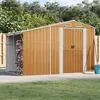 Image de Abri De Jardin Marron Clair 277x192,5x179 Cm Métal Galvanisé Vidaxl