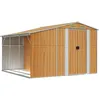 Image de Abri De Jardin Marron Clair 277x279x179 Cm Métal Galvanisé Vidaxl