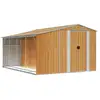 Image de Vidaxl abri de jardin marron clair 277x365,5x179 cm acier galvanisé