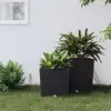 Image de Jardinière Et Intérieur Amovible Anthracite 21 /32 L Rotin Pp Vidaxl