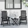 Image de Chaises Inclinables De Jardin Lot De 2 Anthracite Pp Vidaxl