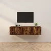 Image de Meubles Tv Muraux 2 Pcs Chêne Fumé 80x34,5x40 Cm Vidaxl