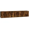 Image de Meubles Tv Muraux 2 Pcs Chêne Fumé 100x34,5x40 Cm Vidaxl