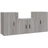 Image de Ensemble De Meubles Tv 3 Pcs Sonoma Gris Bois D'ingénierie Vidaxl