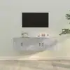Image de Ensemble De Meubles Tv 2 Pcs Gris Béton Bois D'ingénierie Vidaxl
