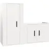 Image de Ensemble De Meubles Tv 2 Pcs Blanc Brillant Bois D'ingénierie Vidaxl