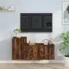 Image de Ensemble De Meubles Tv 2 Pcs Chêne Fumé Bois D'ingénierie Vidaxl